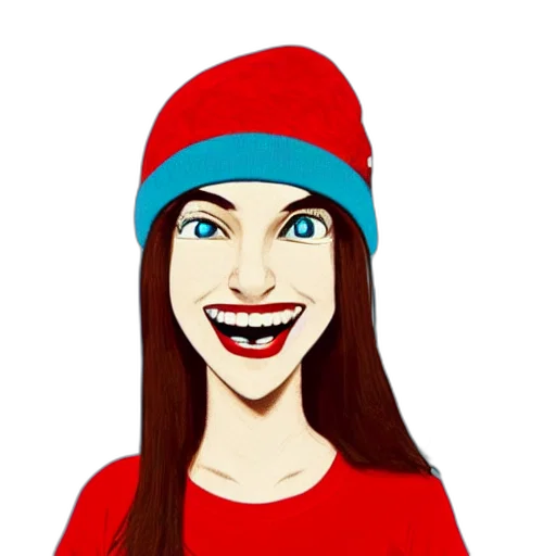 face, hat, staff, cartoon transparent PNG cut-out