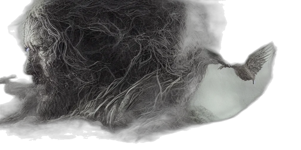 hair, face, mask, creature transparent PNG cut-out