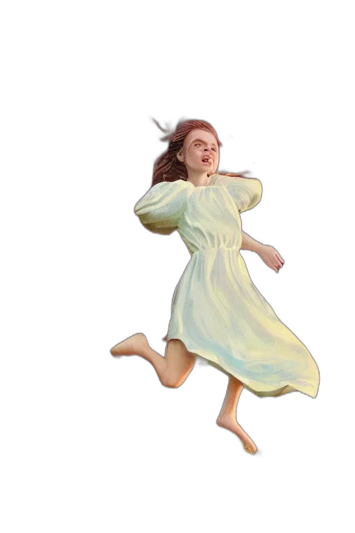 dress, creature, face, shoes transparent PNG cut-out