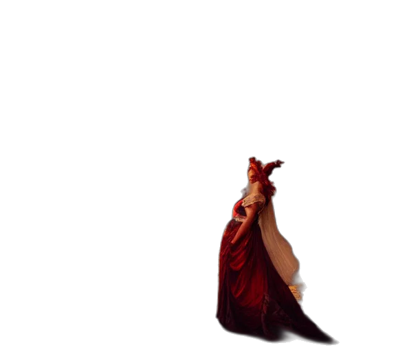 dress, dragon, crown, weapon transparent PNG cut-out
