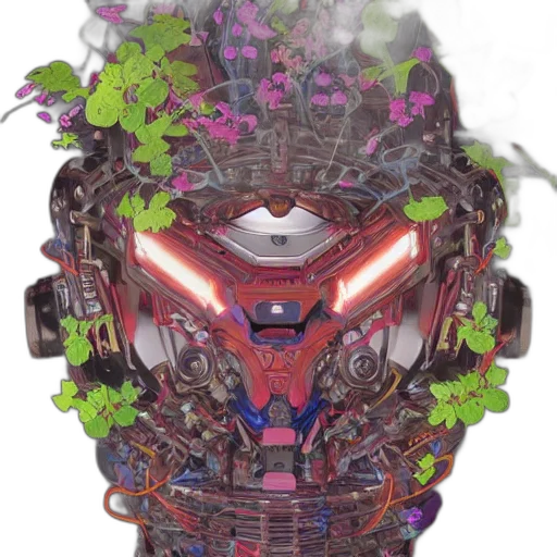 robot, mask, face, crown transparent PNG cut-out
