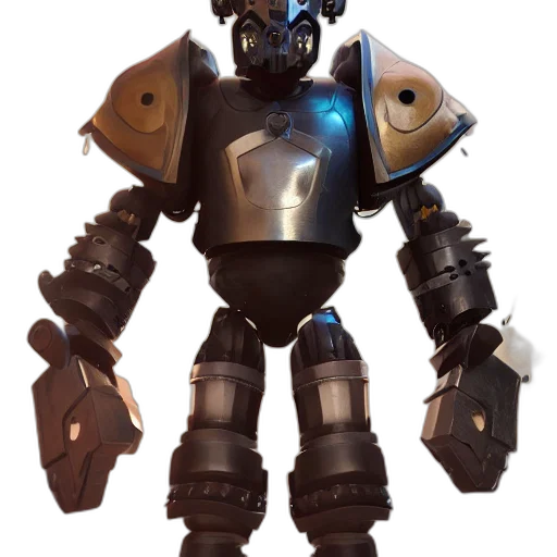 robot, weapon, concept art, 3d render transparent PNG cut-out
