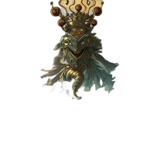crown, mask, staff, dragon transparent PNG cut-out