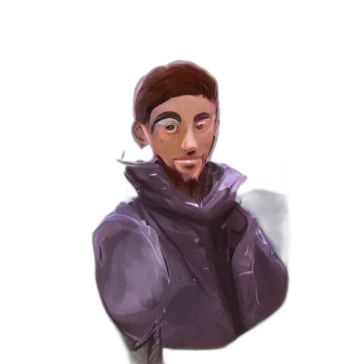 jacket, face, staff, robot transparent PNG cut-out