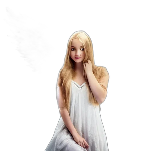 dress, dragon, creature, hair transparent PNG cut-out