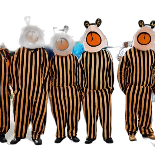 concept art, bees, dressed, inmates transparent PNG cut-out