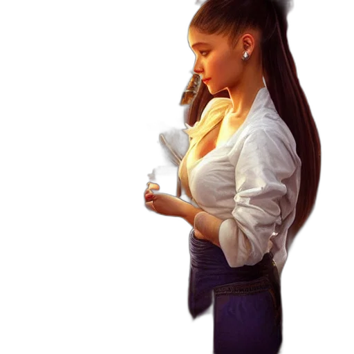 bottle, staff, hair, weapon transparent PNG cut-out
