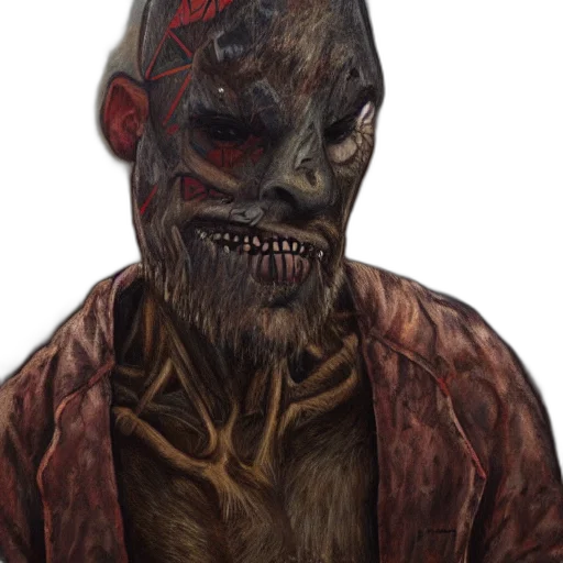 creature, mask, face, staff transparent PNG cut-out