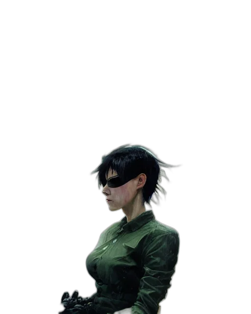jacket, staff, dress, mask transparent PNG cut-out