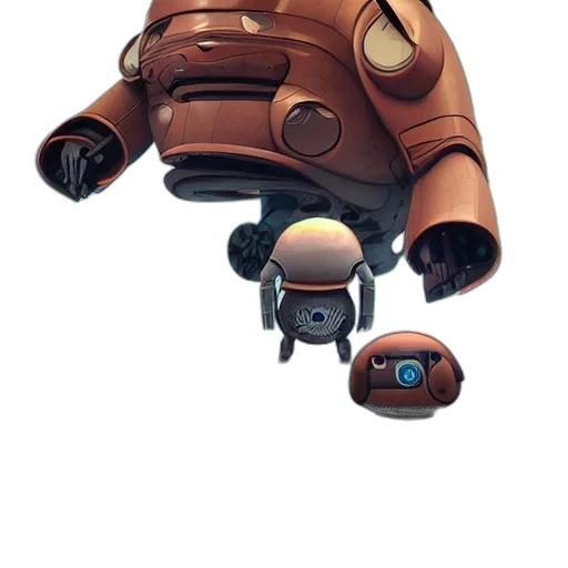 robot, weapon, creature, staff transparent PNG cut-out