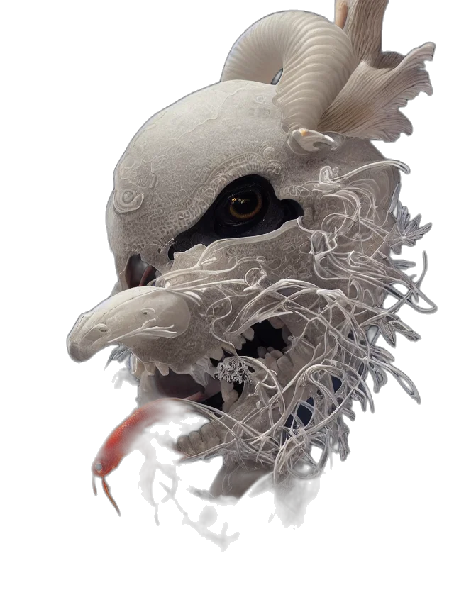 mask, dragon, creature, face transparent PNG cut-out