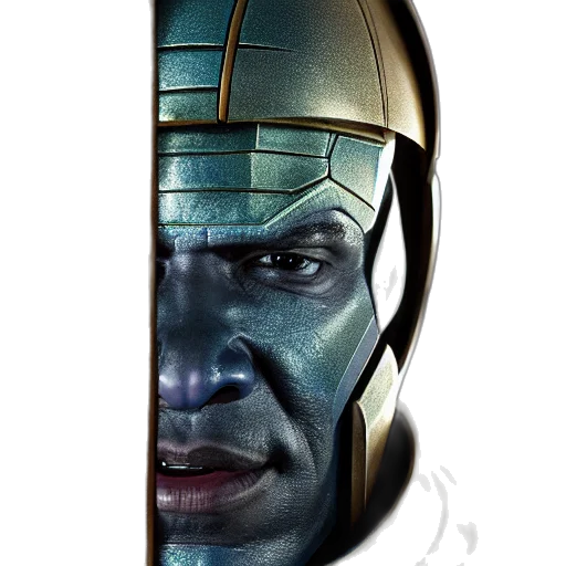 face, mask, robot, comic book art transparent PNG cut-out