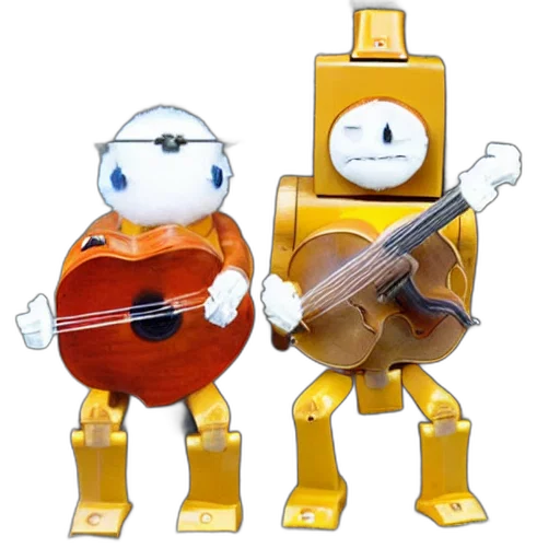 robot, 3d render, concept art, pixel art transparent PNG cut-out