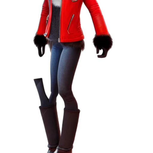 jacket, 3d render, concept art, cartoon transparent PNG cut-out