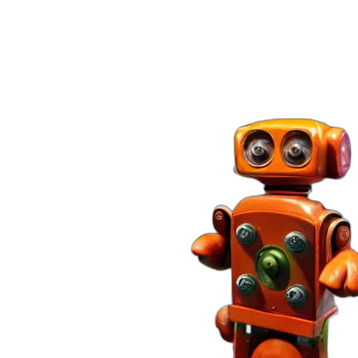 robot, 3d render, concept art, closeup transparent PNG cut-out
