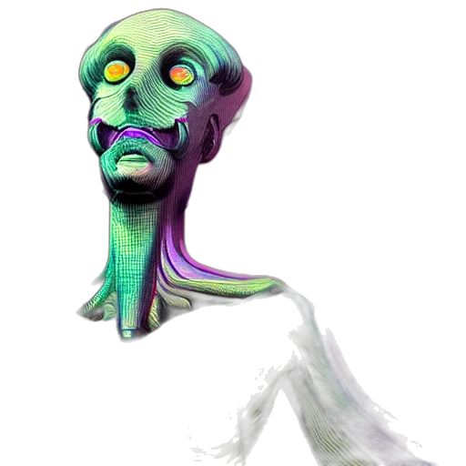 creature, mask, face, staff transparent PNG cut-out