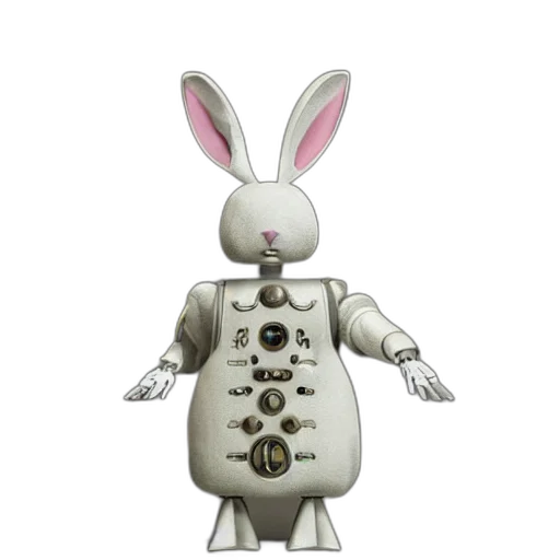 robot, animal, staff, 3d render transparent PNG cut-out