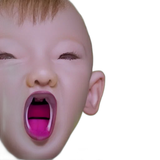 face, mask, creature, 3d render transparent PNG cut-out