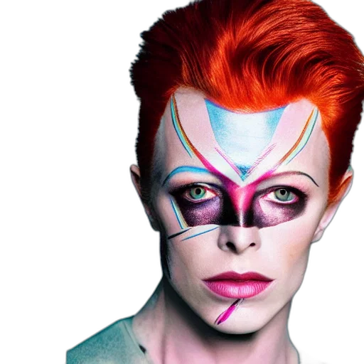 face, headshot, david, bowie transparent PNG cut-out