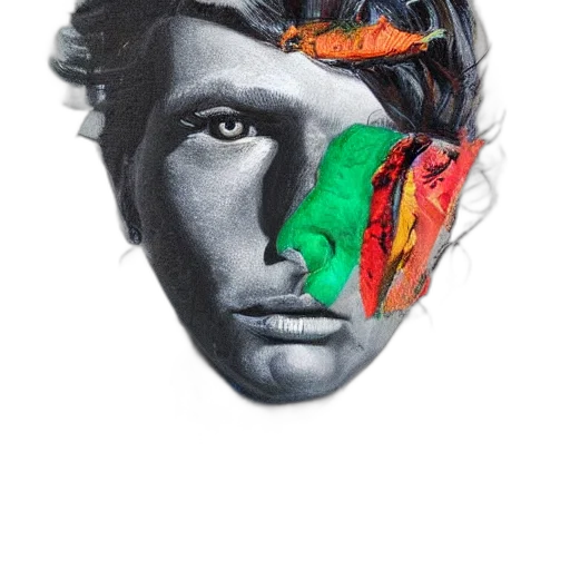 face, mask, crown, hair transparent PNG cut-out