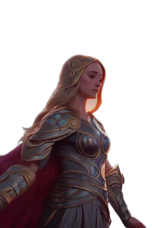 sword, crown, dress, fantasy art transparent PNG cut-out