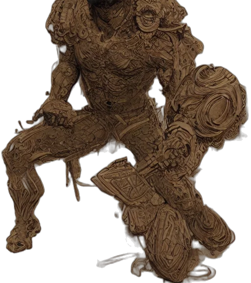 mask, creature, staff, hair transparent PNG cut-out