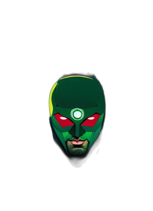 mask, face, creature, comic book art transparent PNG cut-out