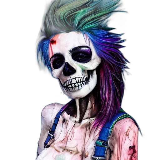 face, mask, watercolor, fantasy art transparent PNG cut-out
