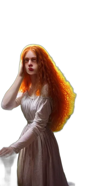 dress, hair, crown, jacket transparent PNG cut-out