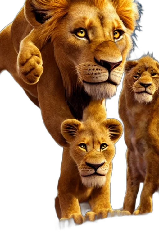 animal, crown, 3d render, photorealistic transparent PNG cut-out