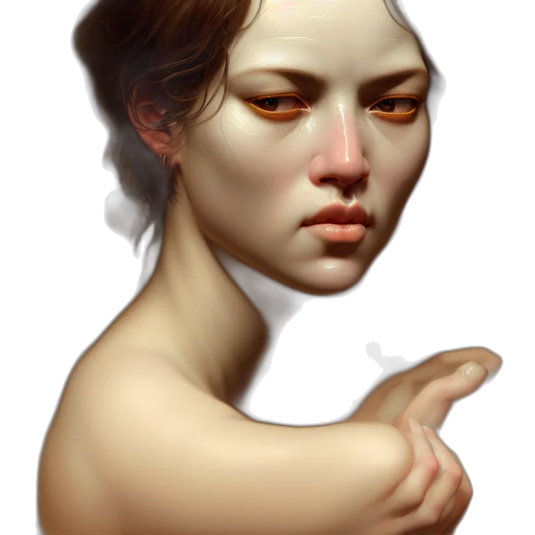 face, mask, staff, creature transparent PNG cut-out