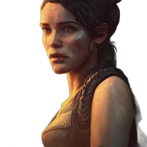 face, concept art, fantasy art, photorealistic transparent PNG cut-out
