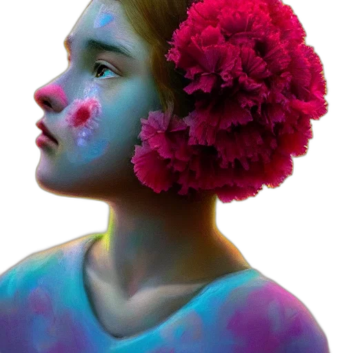 mask, face, flower, crown transparent PNG cut-out