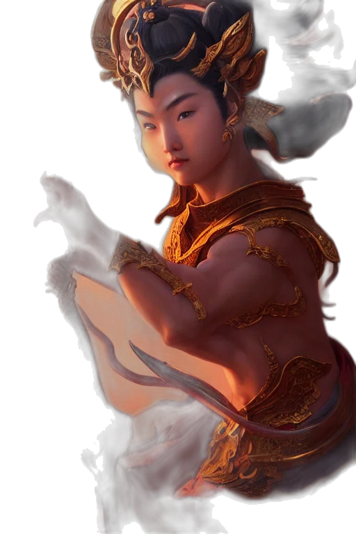 dragon, staff, face, sword transparent PNG cut-out