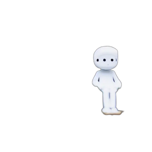robot, creature, shoes, staff transparent PNG cut-out