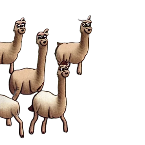 animal, concept art, llamas, style transparent PNG cut-out