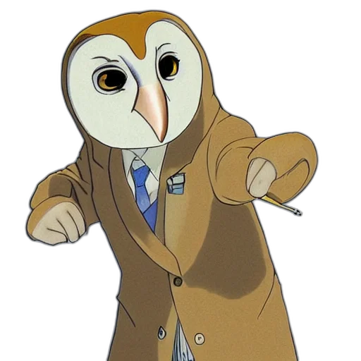 jacket, staff, animal, cartoon transparent PNG cut-out