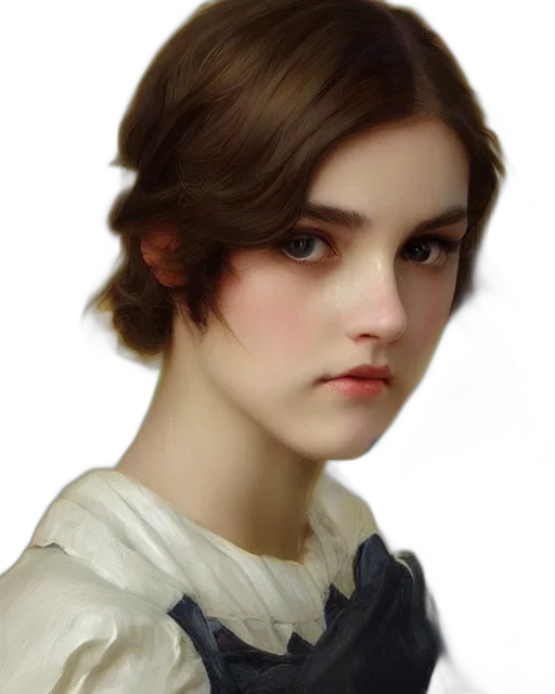 face, dress, hair, staff transparent PNG cut-out