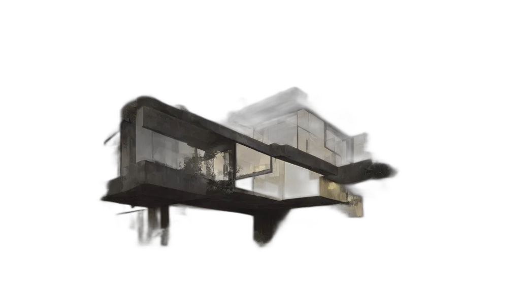 building, furniture, 3d render, concept art transparent PNG cut-out