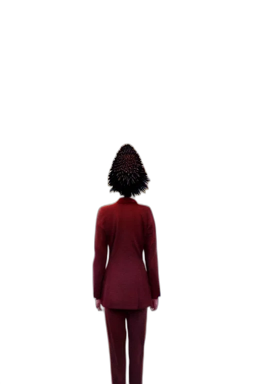 dress, jacket, hair, hat transparent PNG cut-out