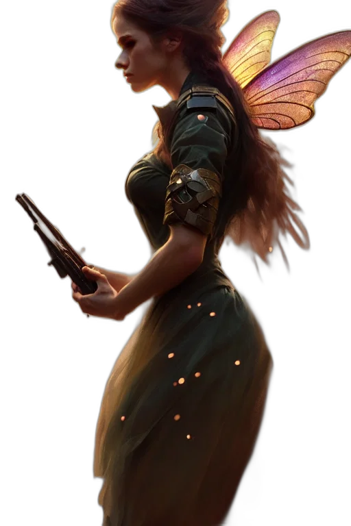 staff, dress, creature, dragon transparent PNG cut-out