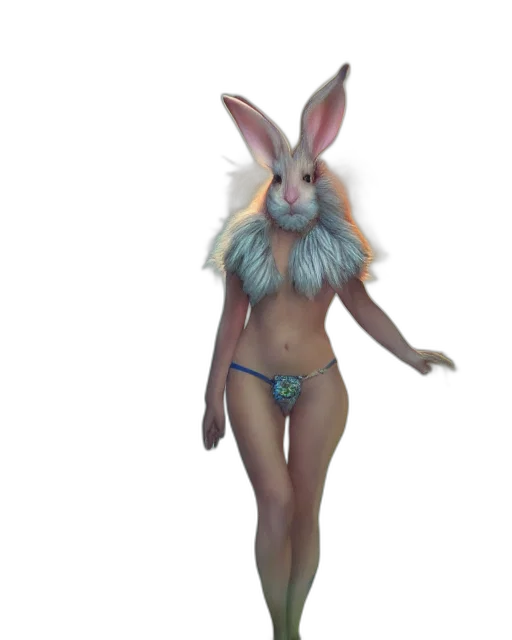 creature, animal, mask, 3d render transparent PNG cut-out