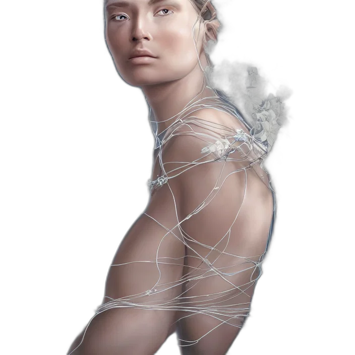 robot, face, jewelry, dress transparent PNG cut-out