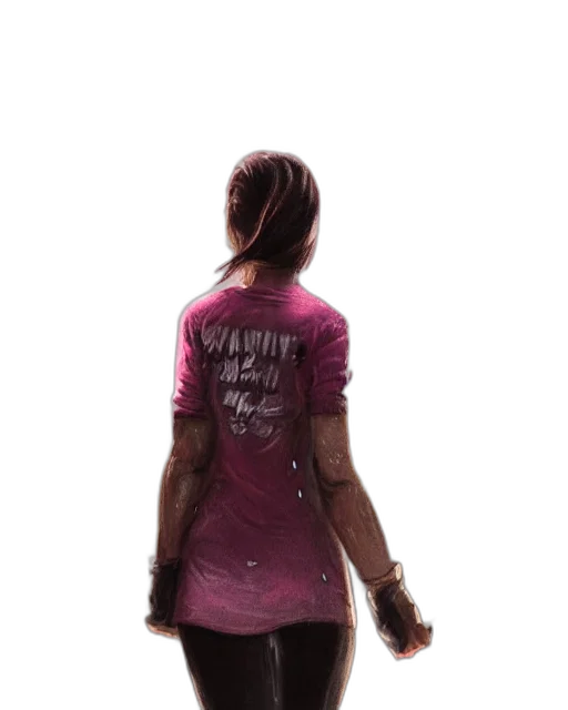 jacket, dress, staff, weapon transparent PNG cut-out
