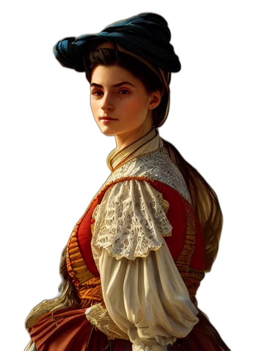 hat, crown, face, dress transparent PNG cut-out