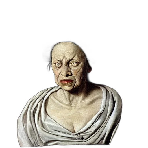 face, mask, staff, creature transparent PNG cut-out