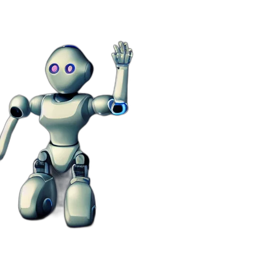robot, 3d render, concept art, pixel art transparent PNG cut-out