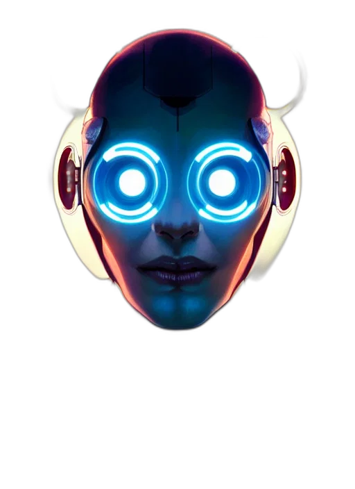 robot, mask, face, creature transparent PNG cut-out