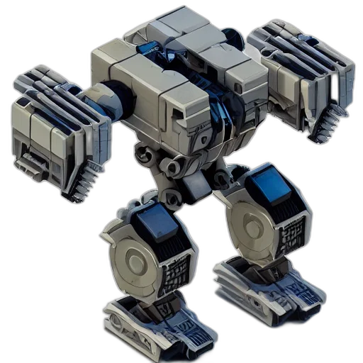 robot, weapon, 3d render, concept art transparent PNG cut-out