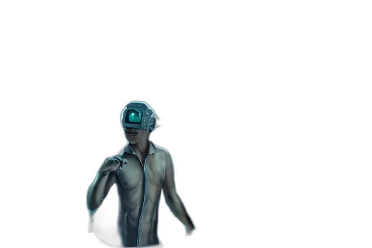 robot, mask, jacket, creature transparent PNG cut-out